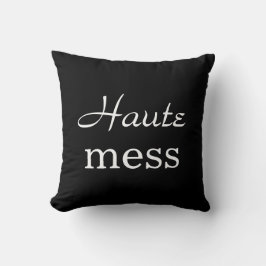 Haute Mess Pillow in het zwart Kussen