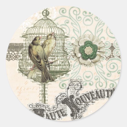 Haute Nouveau en Paris Ronde Sticker (Voorkant)