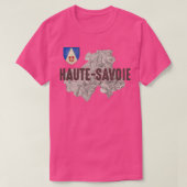 Haute Savoie 74 Department Ancient Map Alps Skiing T-shirt (Design voorkant)