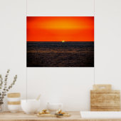 Hauting donkerrode Maui zonsondergang poster (Keuken)