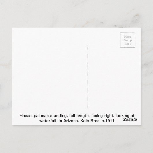 Hava Supai Briefkaart (Achterkant)