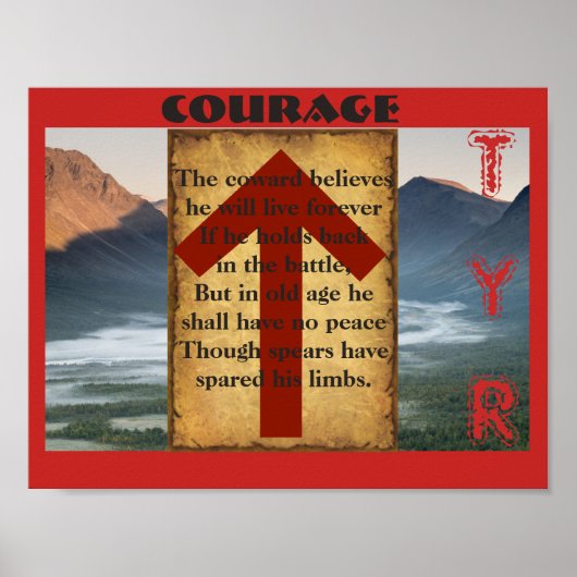 Havamal Courage Poster (Voorkant)