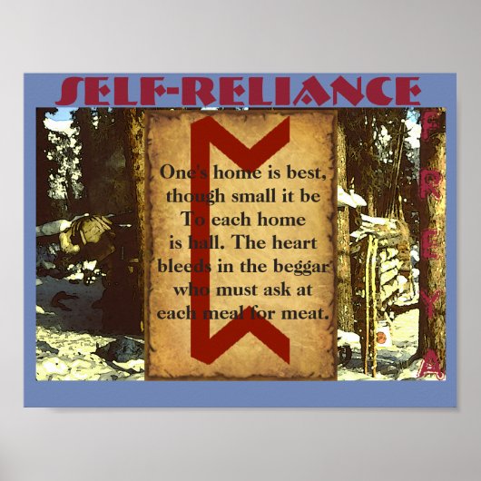 Havamal Self-Reliance Poster (Voorkant)