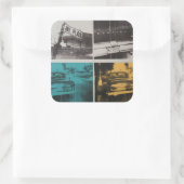 Havana 3 vierkante sticker (Tas)