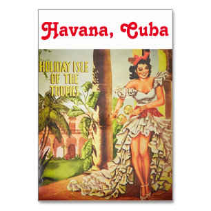  Havana avonden tafelkaart Kaart