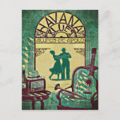 Havana Blues, danskoppel, feest,  Uitnodiging Briefkaart (Voorkant)