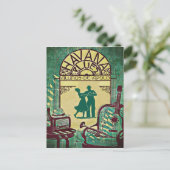 Havana Blues, danskoppel, feest,  Uitnodiging Briefkaart (Staand voorkant)