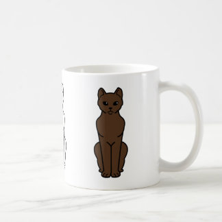 Havana Brown Cat Cartoon Koffiemok