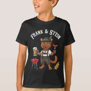 Havana Brown Cat Lederhosen met bierworst Fran T-shirt