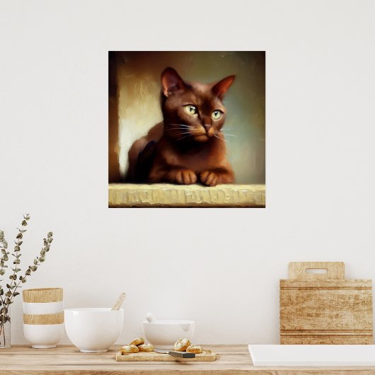 Havana Brown Cat Poster (Keuken)