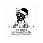 Havana Brown Cat Retouradres Kerst Rubberstempel (Afrduk)
