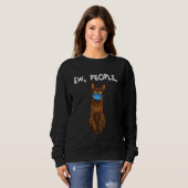 Havana Brown Ew People Cat Wearing Face Mask Trui (Voorkant volledig)