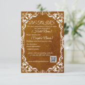 Havana Brown Minimal Elegant Wedding Enclosure Car Informatiekaartje (Staand voorkant)