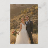 Havana Brown Minimal Elegant Wedding Enclosure Car Informatiekaartje (Achterkant)