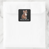 Havana Brown Vierkante Sticker (Tas)