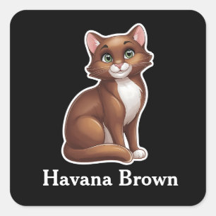 Havana Brown Vierkante Sticker