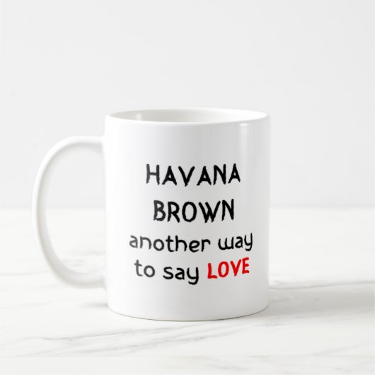 havana bruine liefde koffiemok (Links)