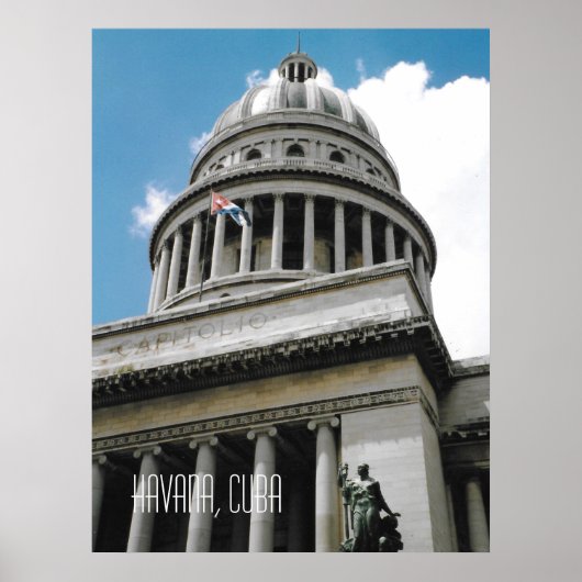 Havana Capitool Gebouw Cuba Souvenir Poster (Voorkant)