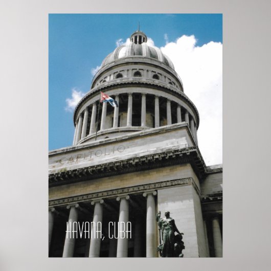 Havana Capitoolgebouw Cuba Souvenir Poster (Voorkant)