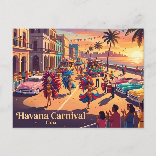 Havana Carnaval Cuba Briefkaart (Voorkant)