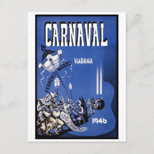Havana Carnival 1946 Vintage Travel Briefkaart