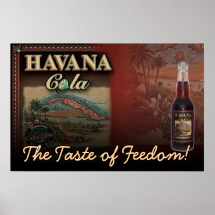 HAVANA COLA Het smaakje van de vrijheid! canvas af Poster