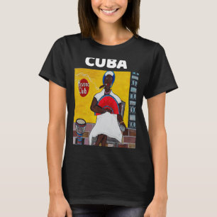 Havana Cuba Art Afro Vrouw Cubaanse Sigaar Mannen  T-shirt