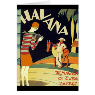 Havana Cuba Art Deco Hoesje  kunst