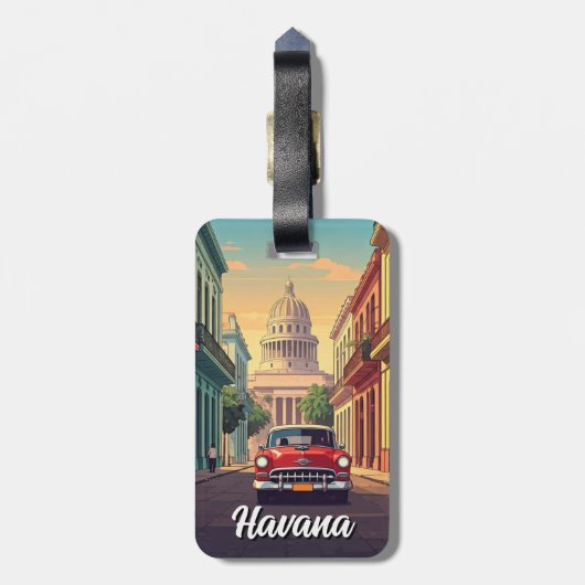 Havana Cuba Bagagelabel (Achterkant verticaal)