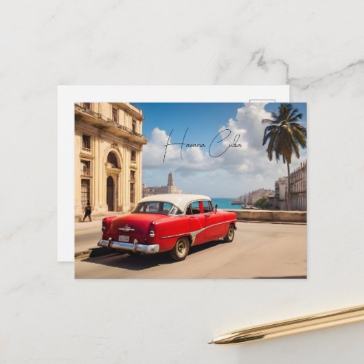 Havana Cuba Briefkaart (Voorkant / Achterkant in situ)