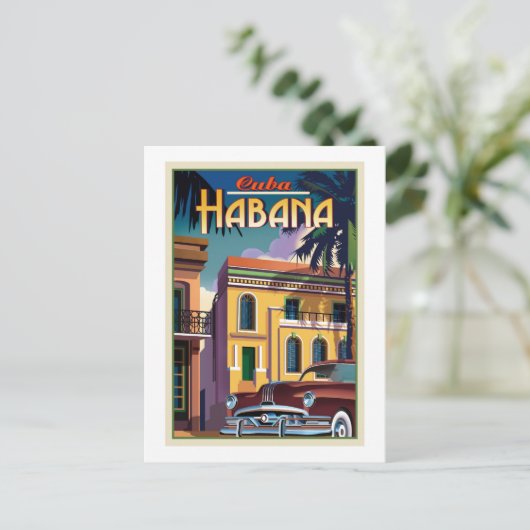 Havana Cuba Briefkaart (Staand voorkant)