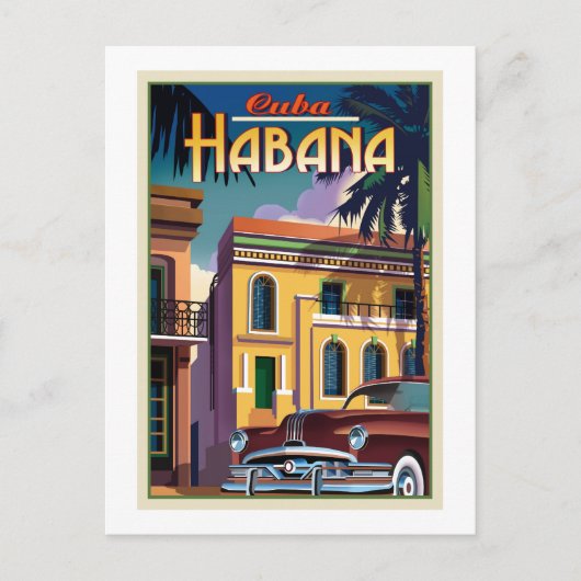 Havana Cuba Briefkaart (Voorkant)