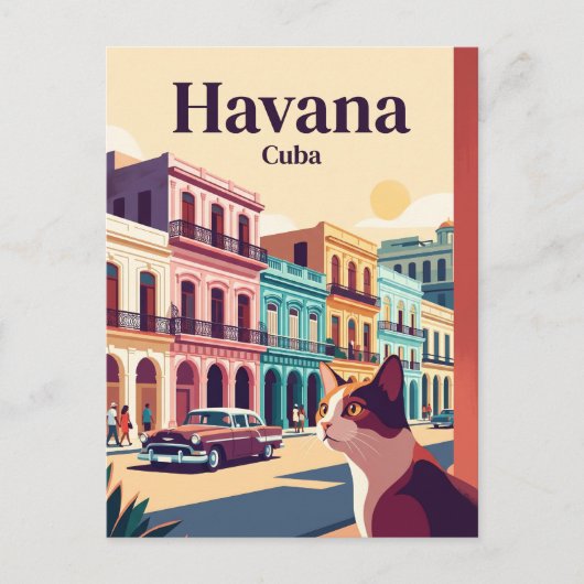 Havana Cuba Briefkaart (Voorkant)