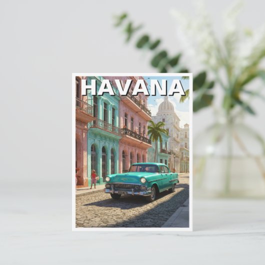 Havana Cuba Briefkaart (Staand voorkant)