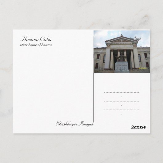Havana, Cuba Briefkaart (Achterkant)