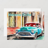 havana cuba briefkaart oude auto 2 (Voorkant / Achterkant)