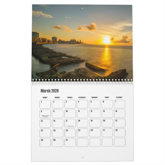 Havana-Cuba Calendar Kalender (Mar 2026)