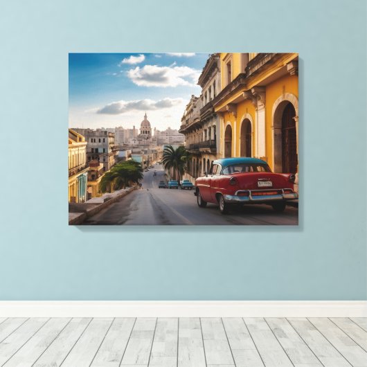 Havana Cuba Canvas Afdruk (Insitu (Houten vloer))