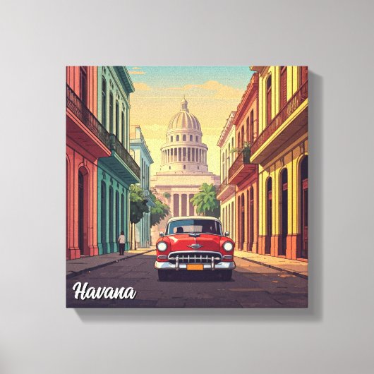 Havana Cuba Canvas Afdruk (Voorkant)