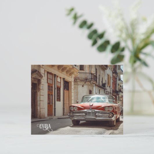 Havana CUBA Car Briefkaart (Staand voorkant)