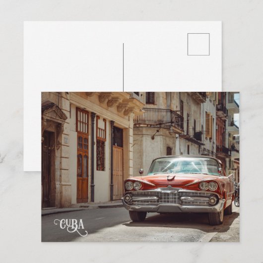 Havana CUBA Car Briefkaart (Voorkant / Achterkant)