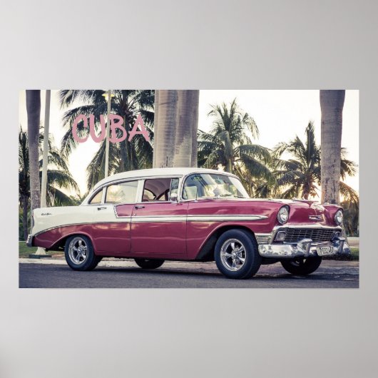 HAVANA CUBA CAR POSTER (Voorkant)