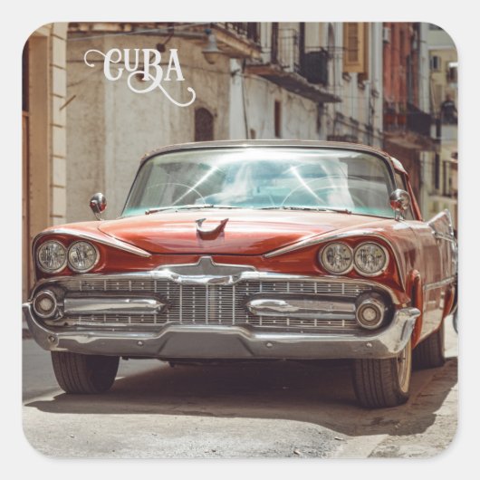 Havana CUBA Car Vierkante Sticker (Voorkant)