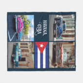 Havana CUBA Cars Fleece Deken (Voorkant (Horizontaal))