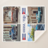 Havana CUBA Cars Sherpa Deken (Voorkant (horizontaal))