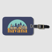 Havana Cuba  City Skyline Cityscape Art Bagagelabel (Voorkant (horizontaal))