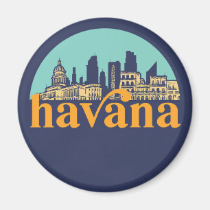 Havana Cuba  City Skyline Cityscape Art Magneet
