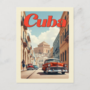 Havana Cuba Classic Car Retro Reizen Briefkaart