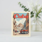  Havana Cuba Classic Car Retro Reizen Briefkaart (Staand voorkant)