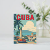  Havana Cuba Classic Car Retro Reizen Briefkaart (Staand voorkant)